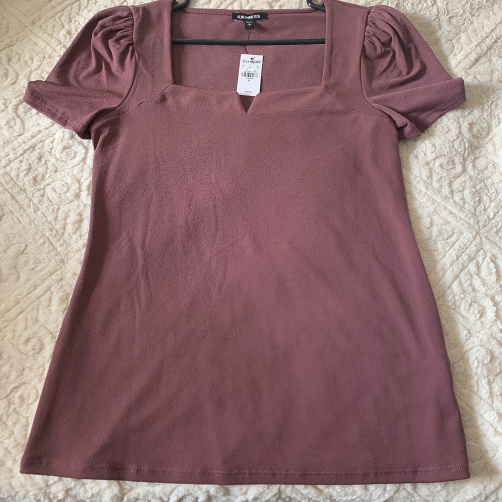 Express Square Neck Top (Maroon)